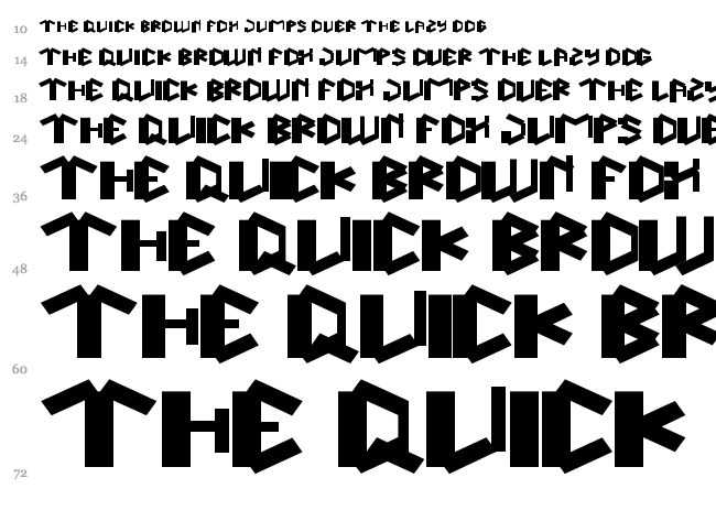This is true font waterfall